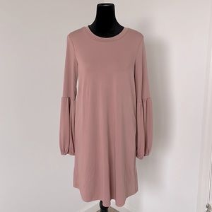 NWOT As U Wish Light Pink Midi Long Sleeve Dress Size Small